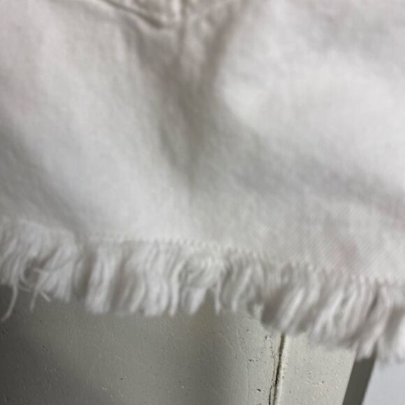 - #317 WE THE FREE Fringe Hem Distressed Jean Skirt - Picture 7 of 9